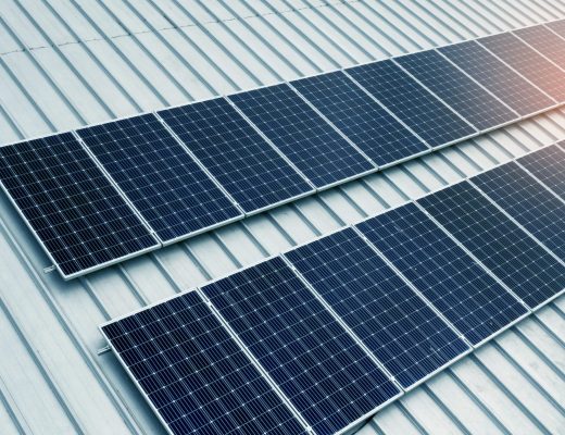 solar-cells-roof-with-orange-light-save-power